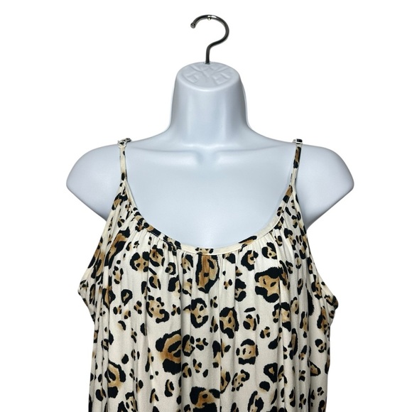 Corey Lynn Calter Arabella Leopard Midi Dress L Petite Spaghetti Strap (No Belt) - Picture 7 of 14
